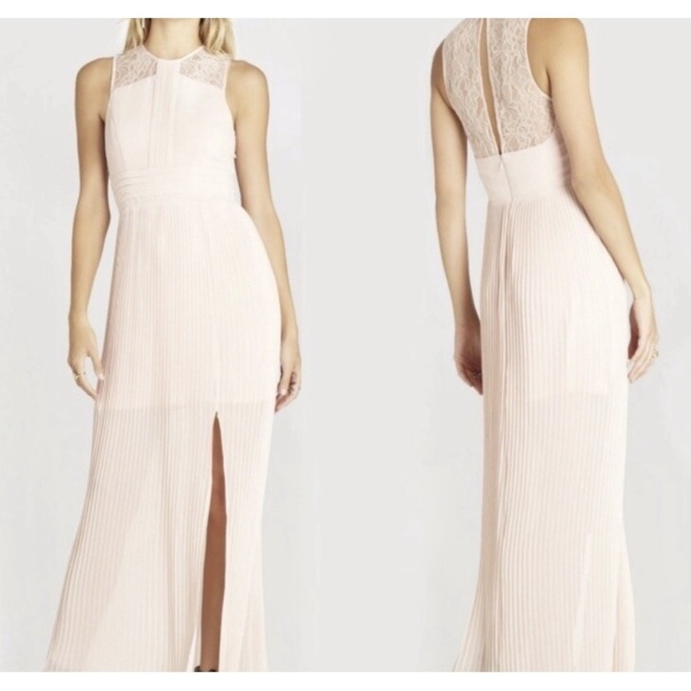 BCBGeneration Women's Sleeveless Pleated Maxi Dress, Pink, Size 8 NWT